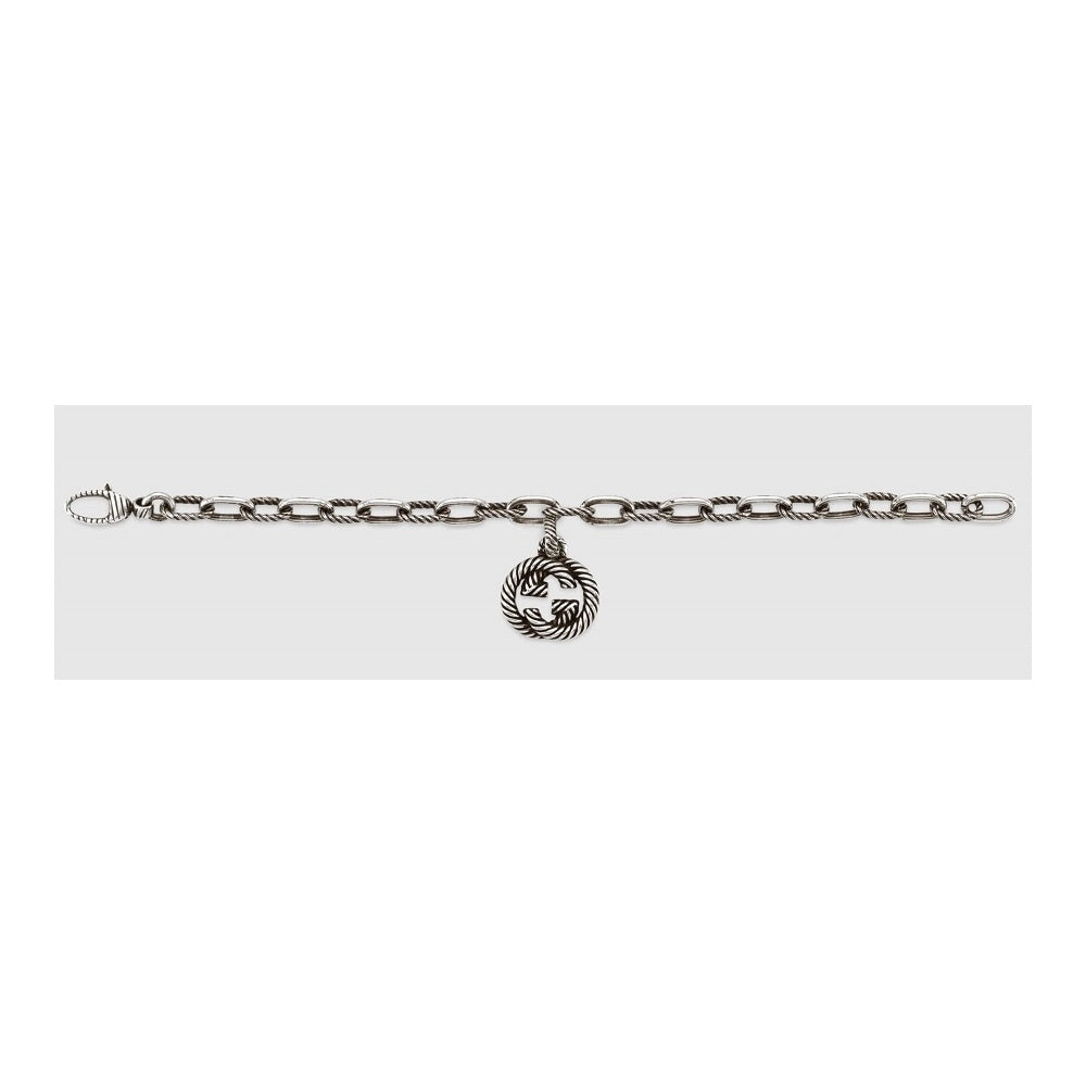 Double Gucci Striped Pendant Bracelet